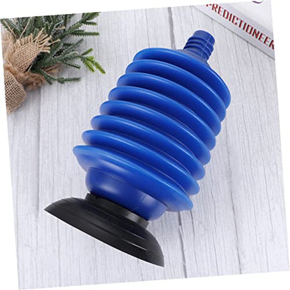 Cabilock Bathroom Plunger High Pressure Thrust Toilet Plunger Blue and Easy to Clean