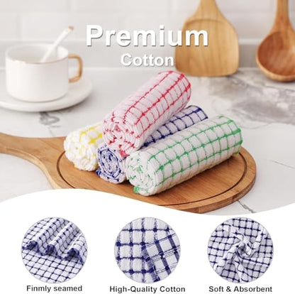 6 Pack Waffle Weave Hand Face Head Towel 12x12 Inches Soft Absorbent Kitchen Dish Tea Towel Bath Guest Gym Washcloths Multi Purpose Towels (Random Color)