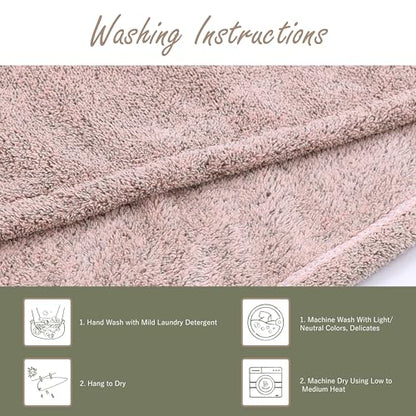 myHomeBody Hair Towel Wrap, Quick Drying Turban, Absorbent Cap – Pink | Hair Turban Towel for wet hair, Ultra Soft Charcoal Fiber Cap, Towel Head Wrap for bathing with Coconut Shell Button - color: Pink