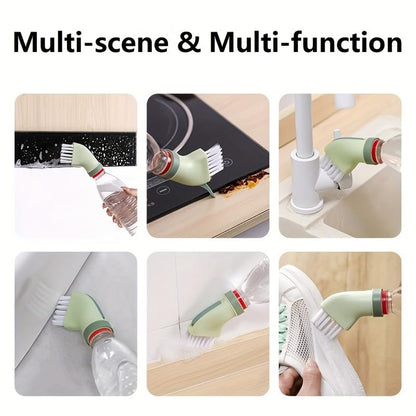 2PCS Extendable Crevice Brush Converts to Bottle Handle for Wet Or Dry Cleaning Multi Purpose Tool for Bathroom Tile Grout Window Sills and Tight Spaces