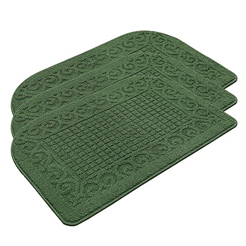COSYHOMER 32x20 Half Round Kitchen Rug,Non Slip Washable Mat,Green 3PCS | Polypropylene tufted textile,small half circle rug,kitchen sink mat,Kitchen floor mat - color: Green 3pcs, size: 1'8" x 2'8" (Semicircular)