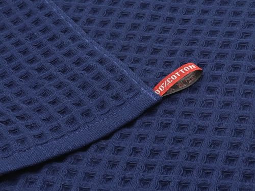 Mia'sDream Cotton Waffle Wash Cloths, 6 Pack, 13" x 13", Navy Blue | Soft Washcloths,Thin Wash Cloths For Showering Face, Quick Drying Face Cloths, Small Hand Towels for Bathroom & Kitchen - color: Navy Blue (Washcloth: 13" X 13")