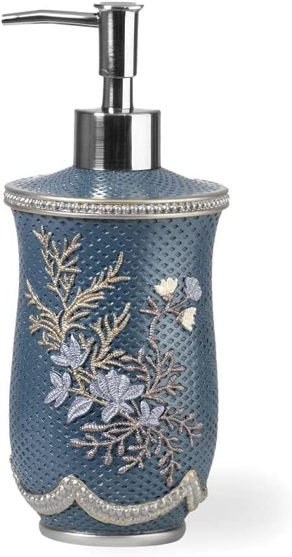 Zahari Home Capri Stylish Soap Dispenser Set - Modern Print Design for Kitchen and Bathroom - Lotion Pump, Dish Soap, Hand Sanitizer, Hand Soap - Cute and Practical - color: Capri