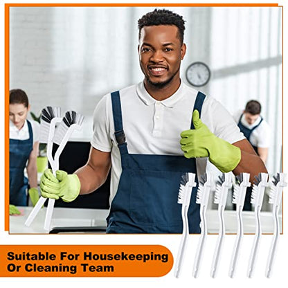 Rtteri 48 Pcs Kitchen Scrub Brush Bulk Plastic Sink Bathroom Cleaning Edge Corner Brush for Household Bottle Dish Tile Lines Window Track Crevice with Stiff Bristle