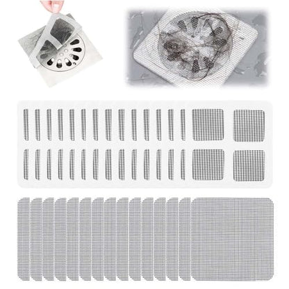 2026 New Disposable Shower Drain Hair Catcher - Square Screen Bathroom Floor Drain Protector (50pcs) - color: 50pcs