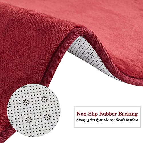 Sweet Home Collection Bathroom Rugs Memory Foam Bath or Shower Mat Slip Resistant Extra Absorbent Soft Fluffy Non Skid Rectangle