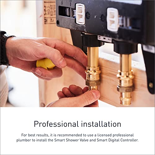 Moen Terra Beige Smart Shower 4-Outlet Digital Shower System Controller for Thermostatic Shower Valve, TS3304TB - color: Terra Beige, size: 4-Outlet, style: 4-Outlet