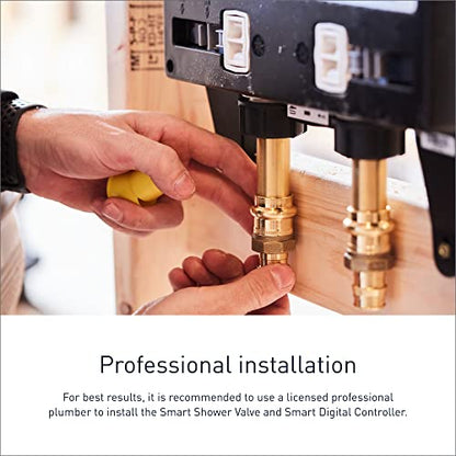 Moen Terra Beige Smart Shower 4-Outlet Digital Shower System Controller for Thermostatic Shower Valve, TS3304TB - color: Terra Beige, size: 4-Outlet, style: 4-Outlet