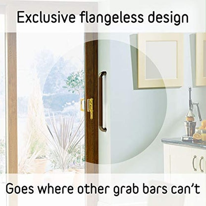Grab Bar - Satin Black Anodized Aluminum with Satin Black Hardware - 30 Inch Length - 1.6 Inch Diameter - color: Black, size: 30 Inch