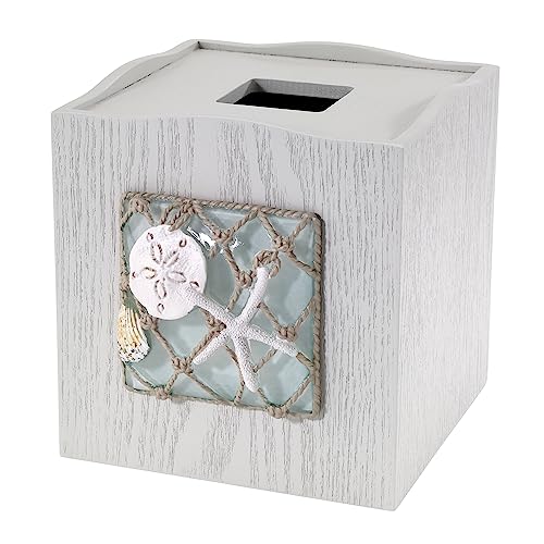 Avanti Linens - Tissue Box Cover, Coastal Home Decor, Seaglass - size: Tissue Box Cover