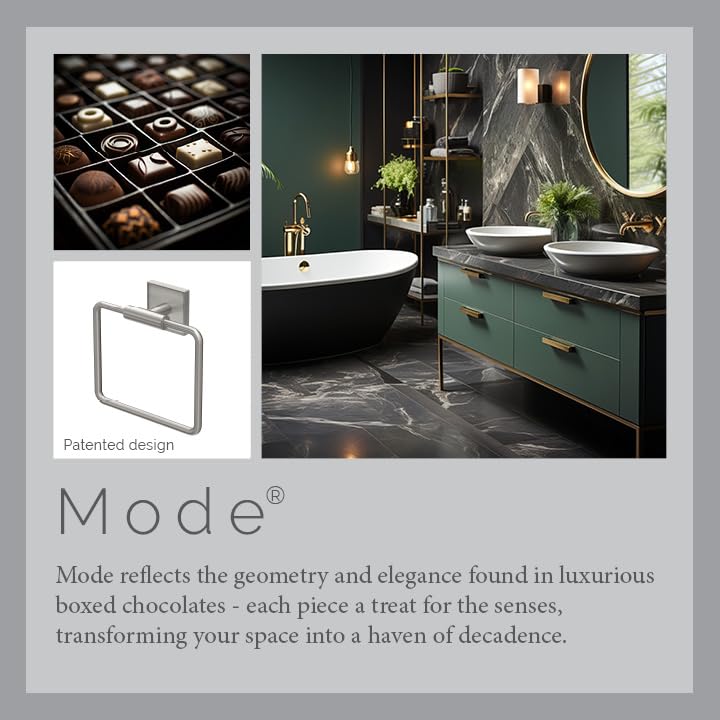Gatco 5622 Mode Towel Ring, Satin Nickel - color: Satin Nickel, style: Mode
