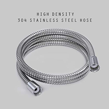 72-inch Shower Hose Replacement, 304 Stainless Steel Extra Long Hand Held Shower Hose With Brass Fitting (72-inch, Stainless Steel) - color: Stainless Steel, size: 72inches