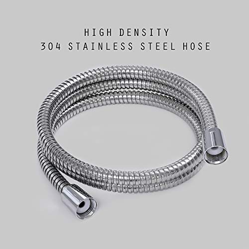 Shower Hose Replacement, 60-inch 304 Stainless Steel Hand Held Shower Hose With Brass Fitting (60-inch, Stainless Steel) - color: Stainless Steel, size: 60inches