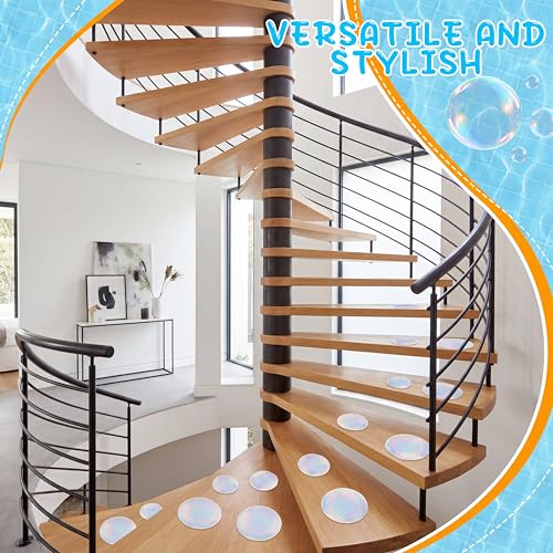 Fullhawl 15 Pcs Clear Bubble Non Slip Bathtub Stickers Clear Bubble Anti Slip Shower Stickers Shower Floor Nonslip Sticker Applique Adhesive Decals with Scraper for Bathtub Bathroom Floor - style: Clear Bubble
