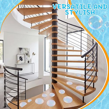 Fullhawl 15 Pcs Clear Bubble Non Slip Bathtub Stickers Clear Bubble Anti Slip Shower Stickers Shower Floor Nonslip Sticker Applique Adhesive Decals with Scraper for Bathtub Bathroom Floor - style: Clear Bubble
