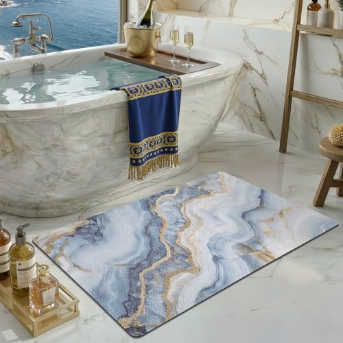 Color&Geometry Beach Bathroom Rugs,Ocean Bath Mat,Coastal Bathroom Rug - color: Costal, size: 20"x32"