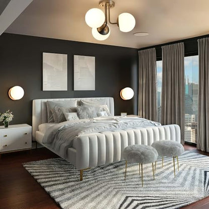 Wall Sconces, 1 Light Modern Globe Sconce in Brushed Nickel, Wall Light for Bedroom Bathroom Living Room & Hallway Vanity Lighting, Ceiling Light Fixture - color: Brushed Nickel, size: 1-Light