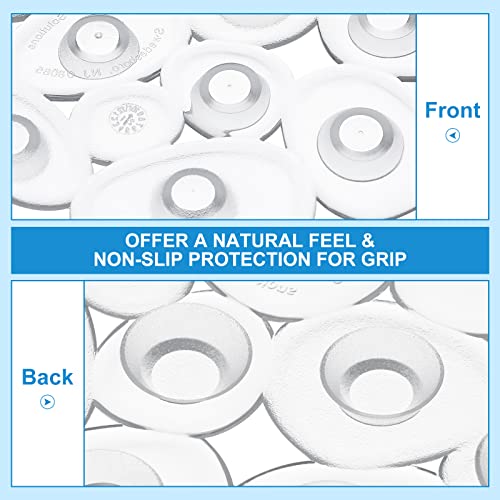 Riakrum 12 Pcs Non Slip Bathtub Stickers, Clear Anti Slip Shower Treads with Strong Suction Cups, Pebble Provides Traction Machine Washable No Residue, Safe(Transparent) - color: Transparent