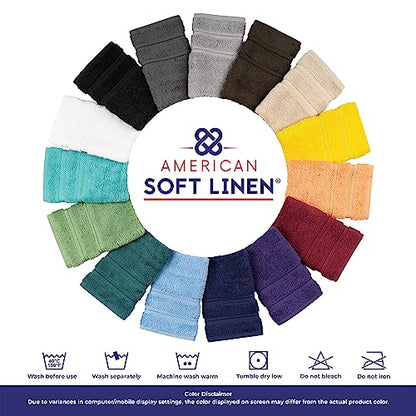 American Soft Linen 100% Cotton Luxury Turkish Towels, 4 PC Hand Towel Set | Soft Absorbent Quick Dry OEKO Tex Standard 100 Certificated Durable Machine Washable Premium Hotel Quality - color: Beige, size: 16"x28"