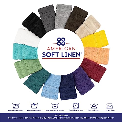 American Soft Linen 100% Cotton Luxury Turkish Towels, 4 PC Bath Towel Set | Soft Absorbent Quick Dry OEKO Tex Standard 100 Certificated Durable Machine Washable Premium Hotel Quality - color: Chocolate Brown, size: 27"x54"