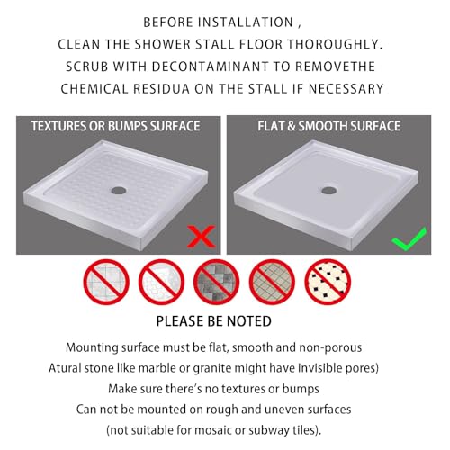 Yimobra Shower Mat 21X21 Inch Square, Non Slip Bathtub Mat with Large Suction Cups&Drain Holes, Fast Dry Shower Stall Mats for Inside Shower, Machine Washable BPA-Free, Bath Essentials,Clear Brown - color: Clear Brown, size: 21 x 21 inches