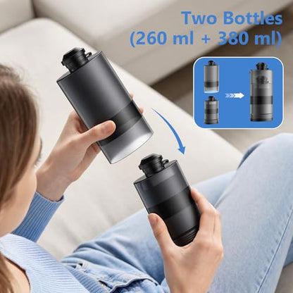 Electric Portable Travel Bidet with 260ml/380ml Tank, Dual Spray | Handheld Peri Bottle for Postpartum Care, Hemorrhoid Relief & Travel, USB Rechargeable Bidet Sprayer for Camping.