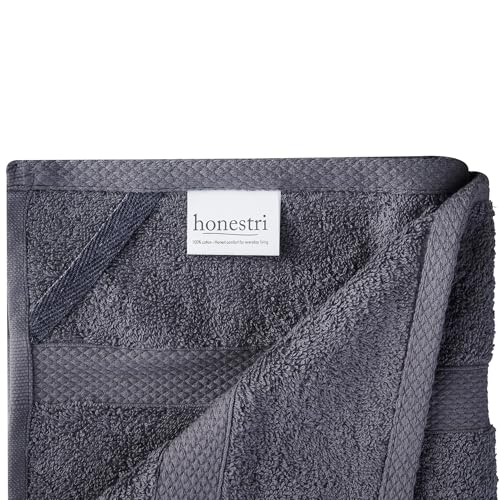 Premium Hand Towels for Bathroom, Set of 6, 100% Ring Spun Cotton, 16x28 Inches, 550GSM, Ultra Soft, Highly Absorbent, Quick Drying, Grey - color: Grey