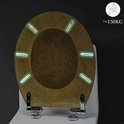 Premium Quick Release 360° Hinged Oval Toilet Seat, Top/Bottom Fix Options, Effortless Install & Maintenance, Silver Transparent - Standard Size (1251) - color: Silvertransparent