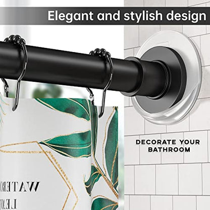 Shower Curtain Rod Holder 3M Adhesive | Heat Resistant | Waterproof | Max Load 60 lbs Shower Rod Retainer for Wall, 2 Pack, Transparent (Rod Not Included) - color: Transparent