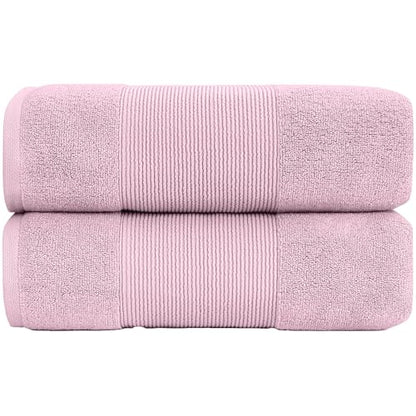 Modern Threads - Air Cloud 2-Pack 100% Zero-Twist Cotton Bath Sheet Set - Super Absorbent & Quick Dry - 500 GSM - Soft & Plush, Pink - color: Pink, size: 2-Pack Bath Sheet