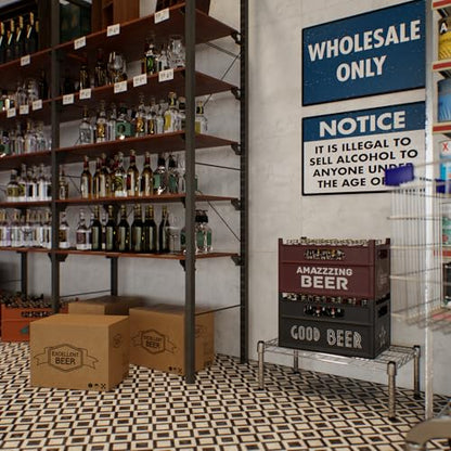 14" Deep x 24" Wide x 8" Height Wire Shelving Kit | 1-Tier | NSF Commercial Storage Rack Unit - size: 14" Deep x 24" Wide