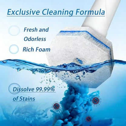 20 Count Toilet Brush Refills Fits Clorox Wand, 3X Cleaning Exclusive Upgrade Formula Disposable Toilet Bowl Refills, No Falling Apart, Fits Most Brand T-oilet Brushes Cleaning Systeam - size: 1 Count (Pack of 20)