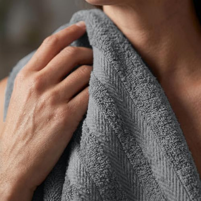 RIVERSIDE Pack of 2 Extra Large Bath Sheets 35 x 70 Inches, 100% Ring Spun Cotton, Hotel Quality, Oversized Bath Towels, Super Soft, Highly Absorbent & Quicker to Dry, Grey - color: Gray, size: Bath Sheets (PK 2)