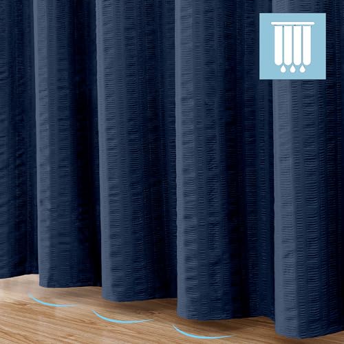 Aiyufeng Moga Navy Blue Shower Curtain, 3D Design Fabric Shower Curtains, Premium Spa Quality Modern Shower Curtains for Bathroom, 36"x72", Dark Blue - color: Navy Blue, size: 36"W x 72"L (Pack of 1)