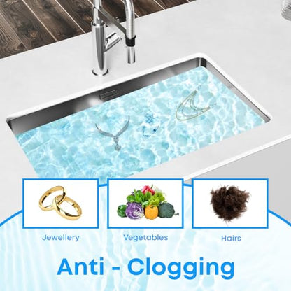 Bathroom Sink Stopper with Hair Catcher Universal Pop-Up Drain Strainer for 1.25–1.5 inch US Standard Bathroom Sink Drain Strainer Hole Replacement