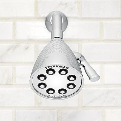 Speakman S-2251 Signature Icon Anystream Adjustable High Pressure Shower Head - 2.5 GPM Solid Brass Replacement Bathroom Showerhead, Polished Chrome - color: Polished Chrome, size: 2.5 GPM