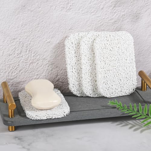 4 Pack Soap Holder Pad，Soap Holder for Kitchen & Bathroom，White Non-Slip Soap Lifting Pads for Soap Dish - color: White Soapdish Pad