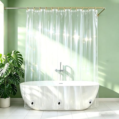 10G Heavy Duty Shower Curtain Liner 74 Inches Long, EVA Vinyl Weighted Clear 74 inch Shower Liner with 3 Large Magnets and 12 Rustproof Grommets,100% Odorless & Waterproof,71 x 74 inch - size: 71"W x 74"L (Pack of 1)