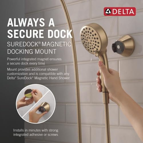 Delta SureDock Brushed Gold Magnetic Docking Mount, Champagne Bronze 75200CZ - color: Champagne Bronze
