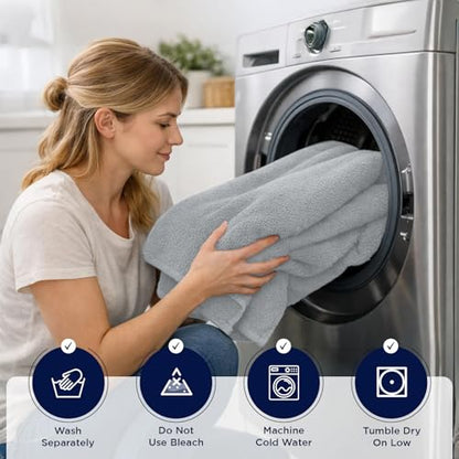 DAN River 2 Pack Bath Sheets Extra Large 35x70, Large Bath Towels for Adults, XL Oversized Heavy Duty Towel Set, 600 GSM 100% Ring Spun Cotton, Soft Quick Dry, Silver - color: Highrise, size: Bath Sheet 35x70" (PK 2)