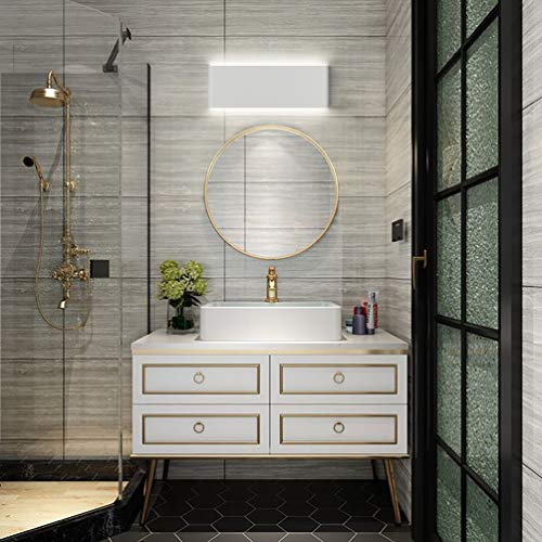 Aipsun 15.75in Matte White Modern Vanity Light Up and Down LED Vanity Light for Bathroom Wall Lighting Fixtures (White Light 5000K) - color: White, size: 15.8 inch, style: 5000K