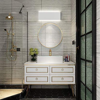 Aipsun 15.75in Matte White Modern Vanity Light Up and Down LED Vanity Light for Bathroom Wall Lighting Fixtures (White Light 5000K) - color: White, size: 15.8 inch, style: 5000K
