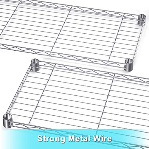 Auslar 5-Tier Heavy Duty Wire Shelving, Adjustable Storage Rack, Chrome | 14"D x 36"W x 72"H, Standing Large Shelving Units, 1750 lbs Capacity, for Garage Kitchen Pantry Bathroom Laundry - size: 5 Tier