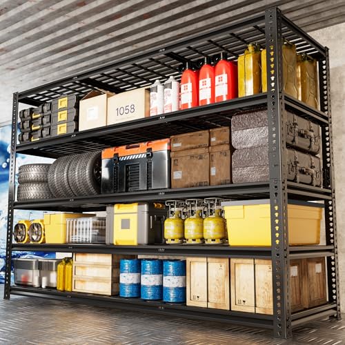 60" W Garage Shelving Heavy Duty 5-Tier Storage Shelves 3030LBS | Metal Shelving Units Heavy Duty for Commercial,Pantry, Kitchen,Warehouse,Basement 60"×24"×72"H - size: 60" W x 24" D x 72" H