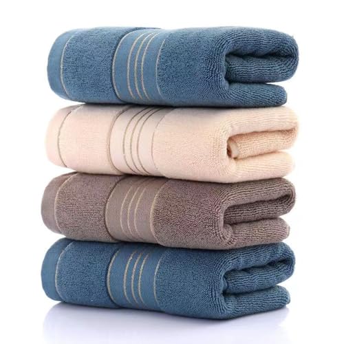 4 Pack Hand Towels for Bathroom, Cotton Soft & Absorbent | Decorative Hand Towel Set for Face Spa Bath Gym Kitchen, 13x30 Inch, Premium materials ensure - color: Blue Brown Beige Blue - 4 Pack
