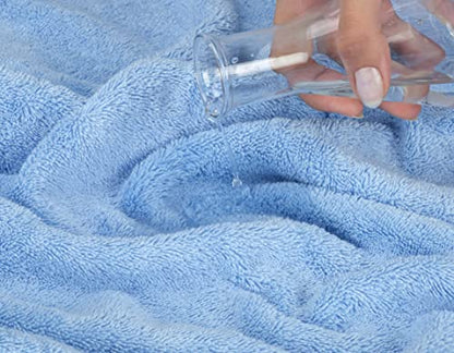 American Soft Linen 100% Cotton Luxury Turkish Towels, 6 Piece Towel Set | Soft Absorbent Quick Dry OEKO Tex Standard 100 Certificated Durable Machine Washable Premium Hotel Quality - color: Sky Blue