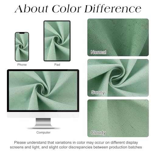 Aqua Green 42 Inch Shower Curtain - Stall Narrow Half Linen Ultra Thick Fabric Shower Curtain Set with Hooks, Boho Farmhouse Rustic RV Camper Bath Curtains for Bathroom, 42x72 - color: Aqua Green, size: 42"W x 72"L (Pack of 1)