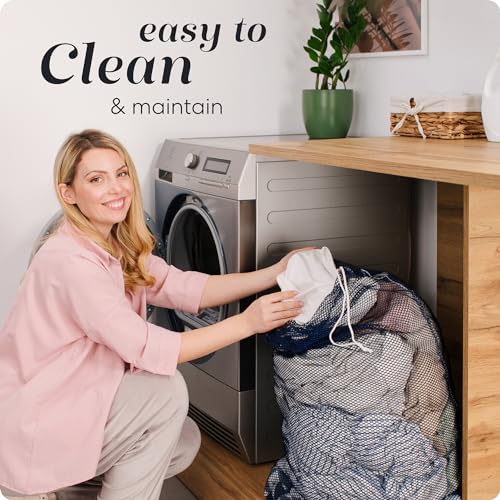 Handy Laundry Mesh XL Laundry Bag - Durable, Machine Washable with Secure Drawstring Closure - Perfect for College Dorms, Laundromats, Apartments (Blue, Large 24" x 36") | XL 24x36 Mesh Laundry Bag, Secure Drawstring, Heavy Duty, Machine Washable, for Del