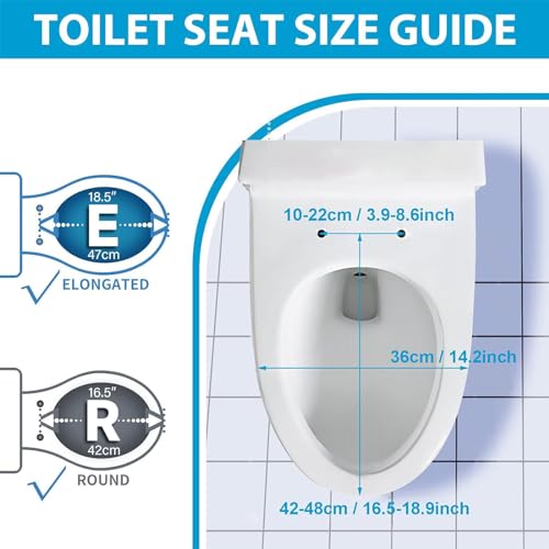 Soft Close Quick Release Toilet Seat - 360° Adjustable Stainless Hinges,V Shape Cover for Easy Cleaning Simple Top Fixing - color: 01b