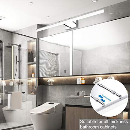 Aipsun 40 inch Modern LED Vanity Lights Adjustable Bathroom Light Fixtures Over Mirror Chrome Vanity Lighting 5500K - color: Chrome, size: 40 in